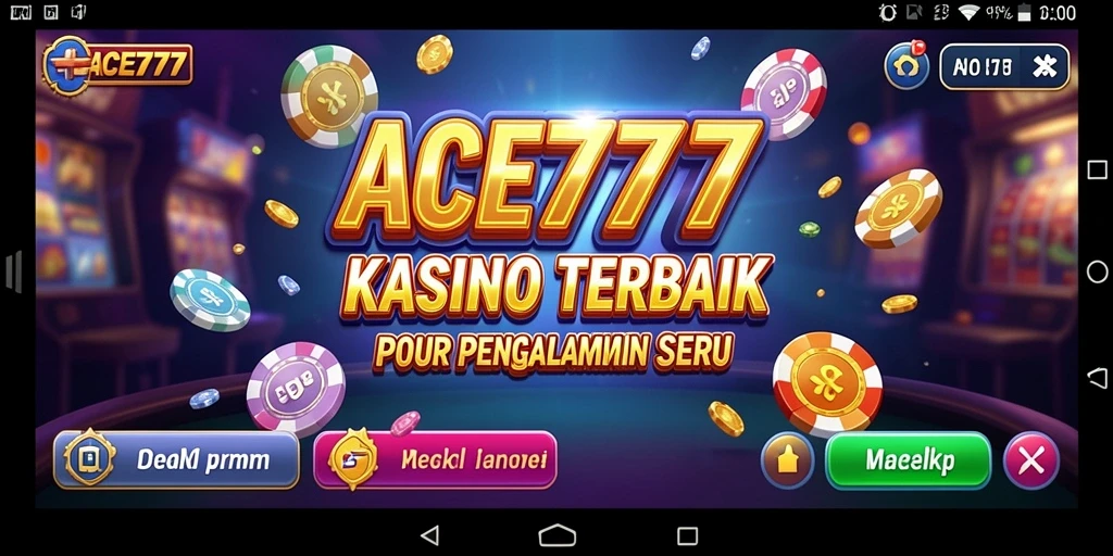 Tampilan gameplay ACE777 dengan grafis menarik dan antarmuka kasino interaktif.