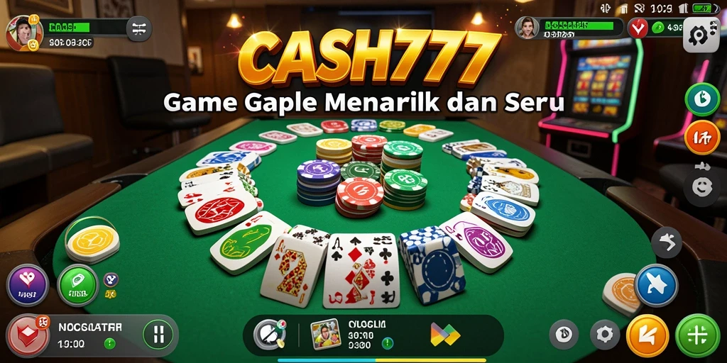 Screenshot menampilkan gameplay seru CASH777 dalam permainan Gaple.