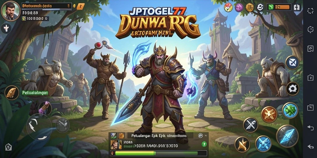 Tangkapan layar menampilkan aksi seru dalam game RPG JPTOGEL77.