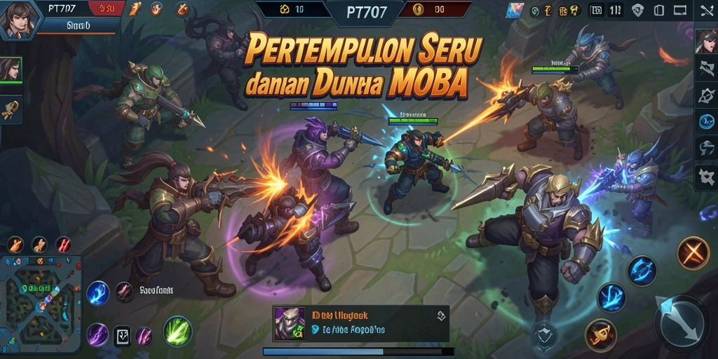 Screenshot PT707 menampilkan aksi pertempuran yang intens dan strategis.