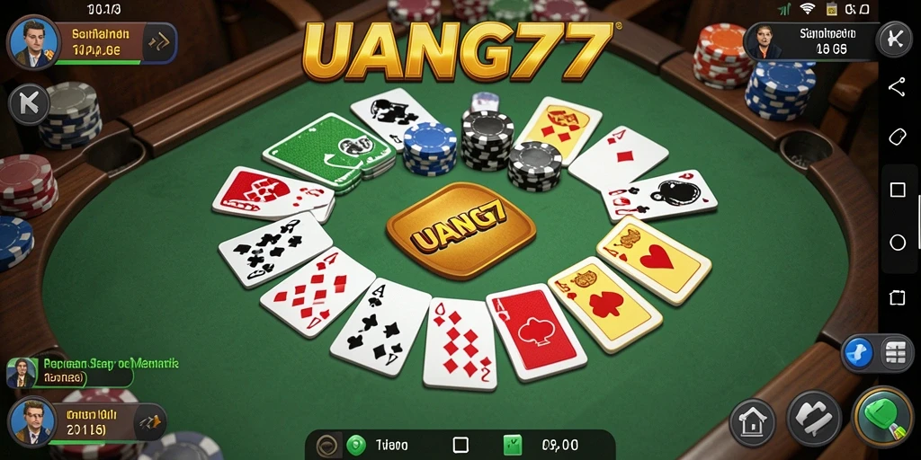 Tampilan gameplay seru Gaple di UANG77 yang penuh tantangan.